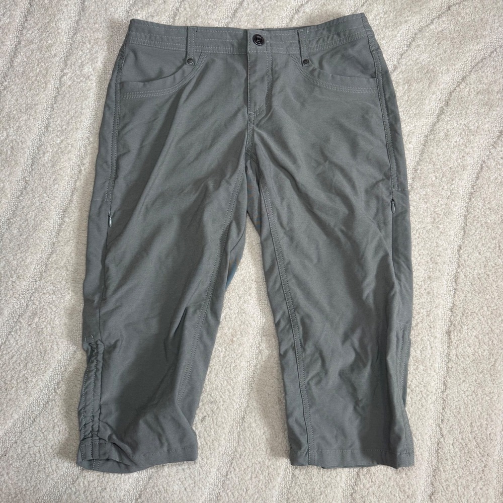 Kuhl Womens Capri Pant Size 4 Greenish Gray Hiking Crop Camping Outdoors